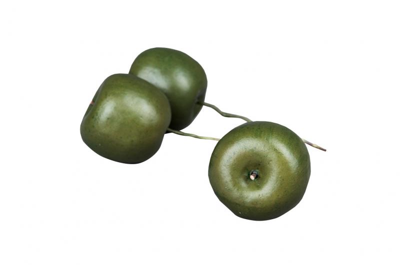 Pynt Äpple Grön Tråd 45mm 10-pack