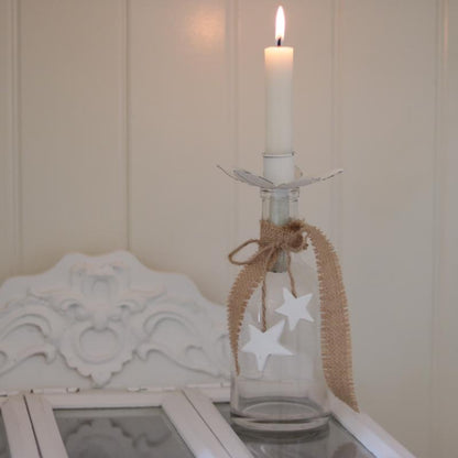 Dekorativ Flaska Burk Glasflaska Klar 400ml 8x18cm 2-pack