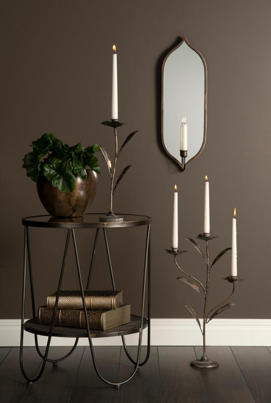 Ljusstake Gren Guldbrun 32x12x53cm