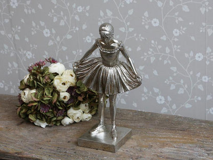 Dekoration Ballerina H39 / L23 / B13 cm antik silver