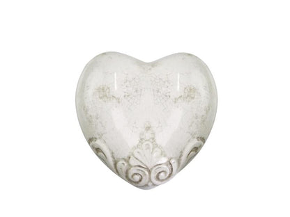 Dekoration Marcy Heart H4 / L11.5 / W11.5 cm antik creme 1st