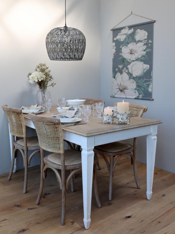 Stol Matstol med korgstol och rygg 2-pack drop