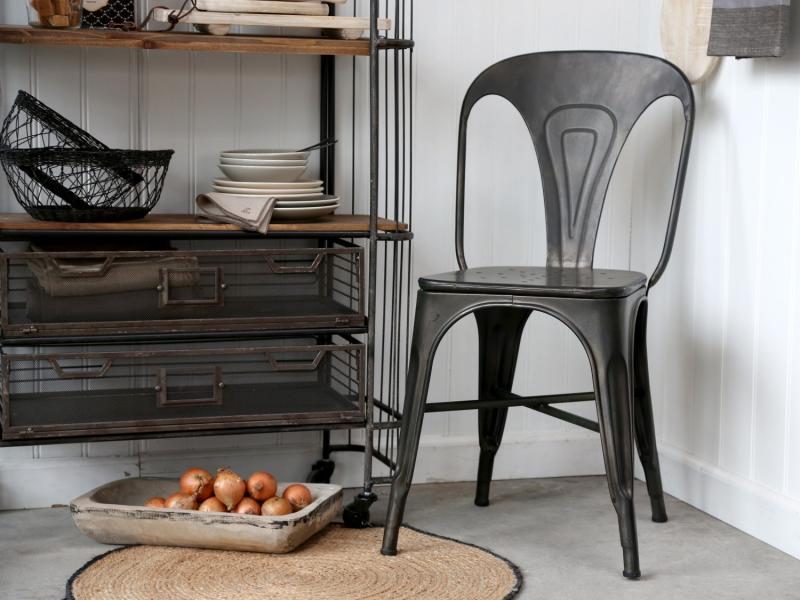 Stol Matstol Industry 2-pack H86 / L37 / W36 cm antik kol drop