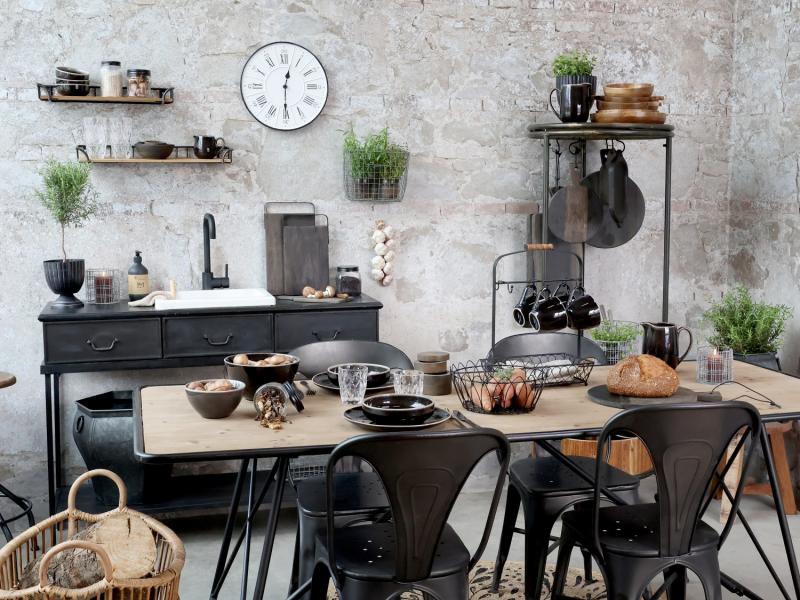 Stol Matstol Industry 2-pack H86 / L37 / W36 cm antik kol drop