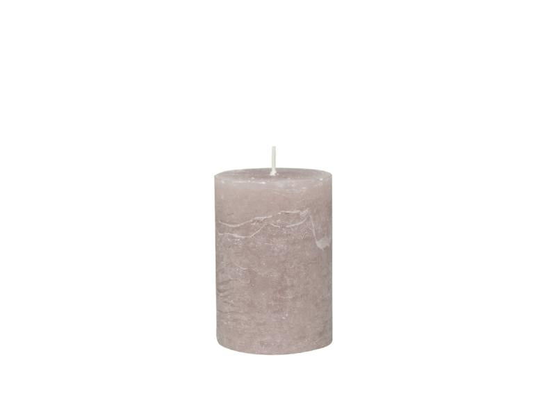 Ljus Macon rustikt Blockljus taupe 40 t H10 / Ø7 cm