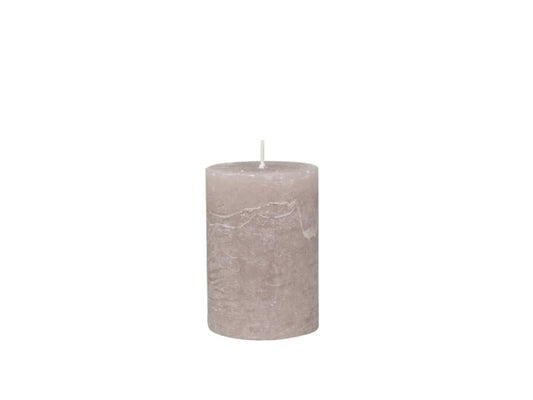 Ljus Macon rustikt Blockljus taupe 40 t H10 / Ø7 cm