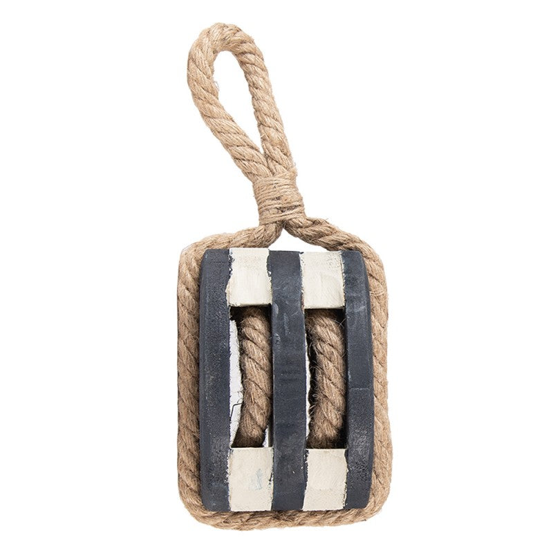 Maritim Dekoration Block 14x12x21/35 cm Svart Trä