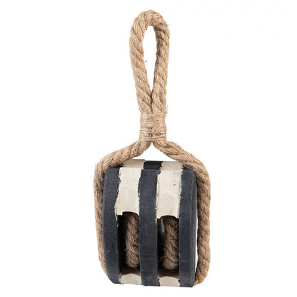 Maritim Dekoration Block 14x12x21/35 cm Svart Trä