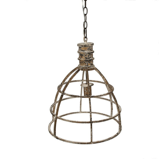 Taklampa Pendellampa Ø 39x47 cm Beige metall Matbordslampa