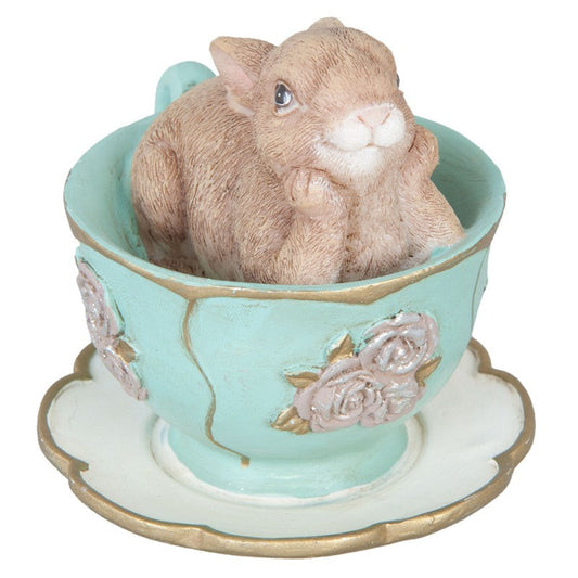 Påskdekoration Kaninunge i kaffekopp 8x7x7 cm