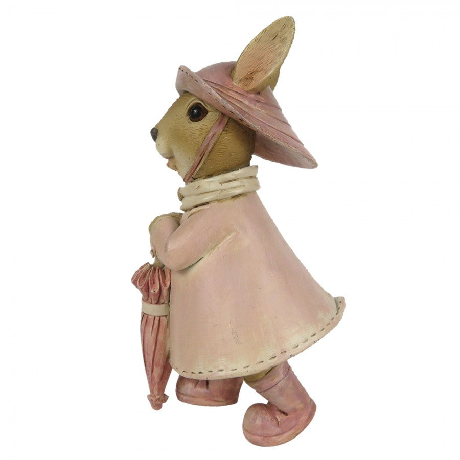 Påskdekoration Kanin 8x6x14 cm Flerfärgad Polyresin