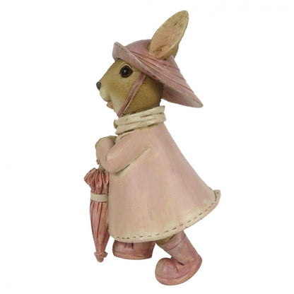 Påskdekoration Kanin 8x6x14 cm Flerfärgad Polyresin