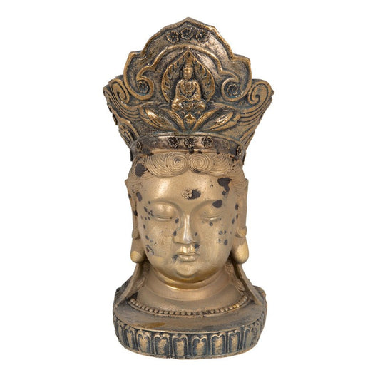 Dekoration Buddha 11x9x22 Cm Guldfärgad Polyresin