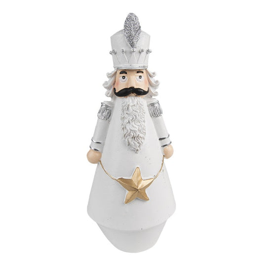 Juldekoration Nötknäppare 24 Cm Vit Polyresin