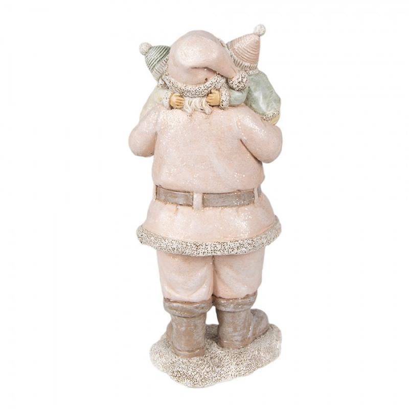 Juldekoration Inomhus Tomte 10x8x21 cm Rosa Polyresin