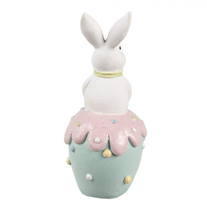Påskdekoration Kanin Ø 7x16 cm Vit Blå