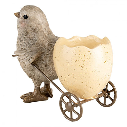 Påskdekoration Kyckling 13x7x11 cm Grå