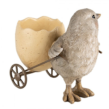 Påskdekoration Kyckling 13x7x11 cm Grå