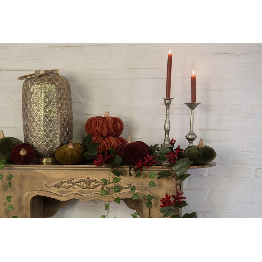 Ljusstake Silverfärgad metall Ø 12x32 Cm