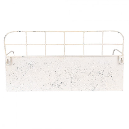 Vägghylla 38x14x20 cm Beige Järn rektangel