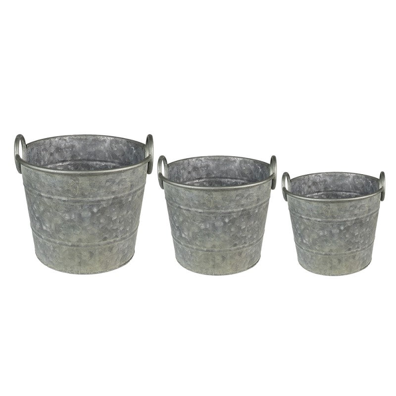 Utomhus Blomkruka 3-pack Grön Ø 32x25 / Ø 29x23 / Ø 26x21 cm