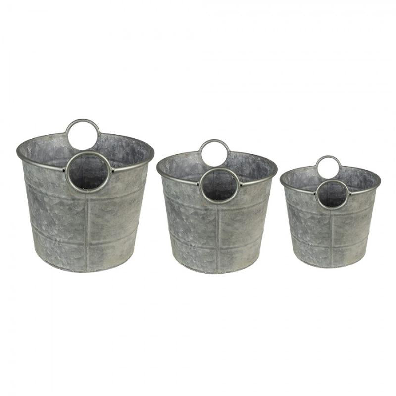 Blomkruka Utomhus 3-pack Grön Ø 32x25 / Ø 29x23 / Ø 26x21 cm