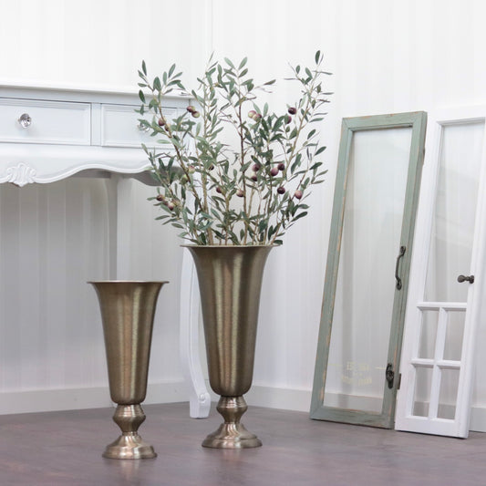 Blomkruka Pokal/Vas Tara Borstad Mässing 36 cm