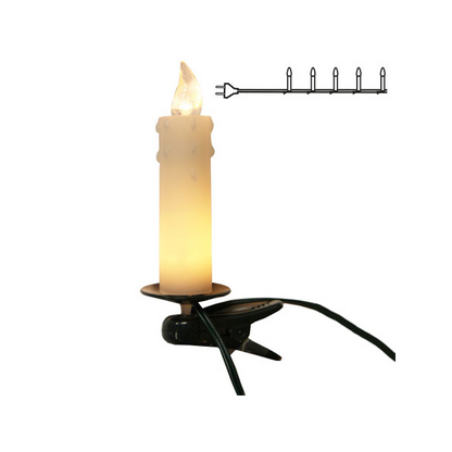 Julgransbelysning Vit 10 Ljus 12cm