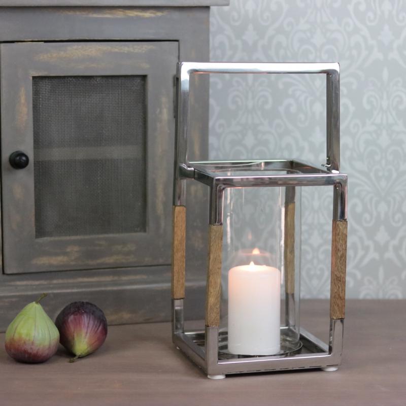 Ljuslykta Lyx metall/trä 20,5 cm