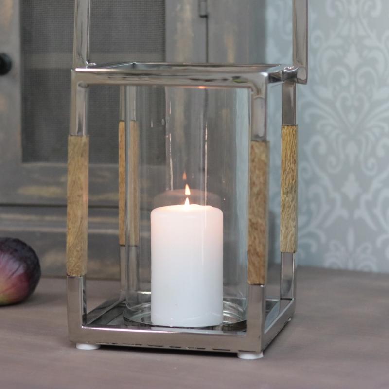 Ljuslykta Lyx metall/trä 20,5 cm