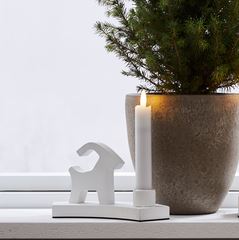 Julljusstake Bock 18x10x6,5 cm Vit