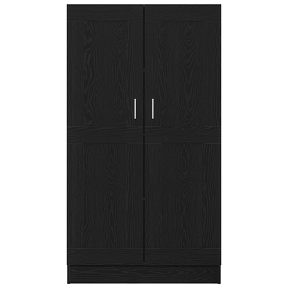 Bokhylla Svart Ek 2 st 165x30,5x150 cm Trä