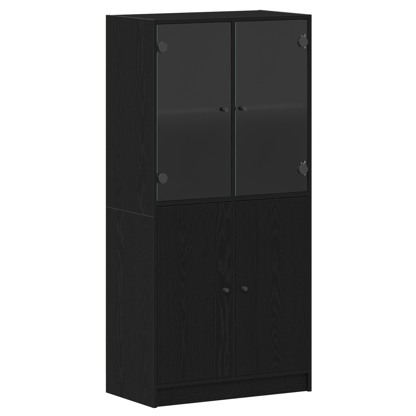 Skåp Svart Ek 68x37x142 cm