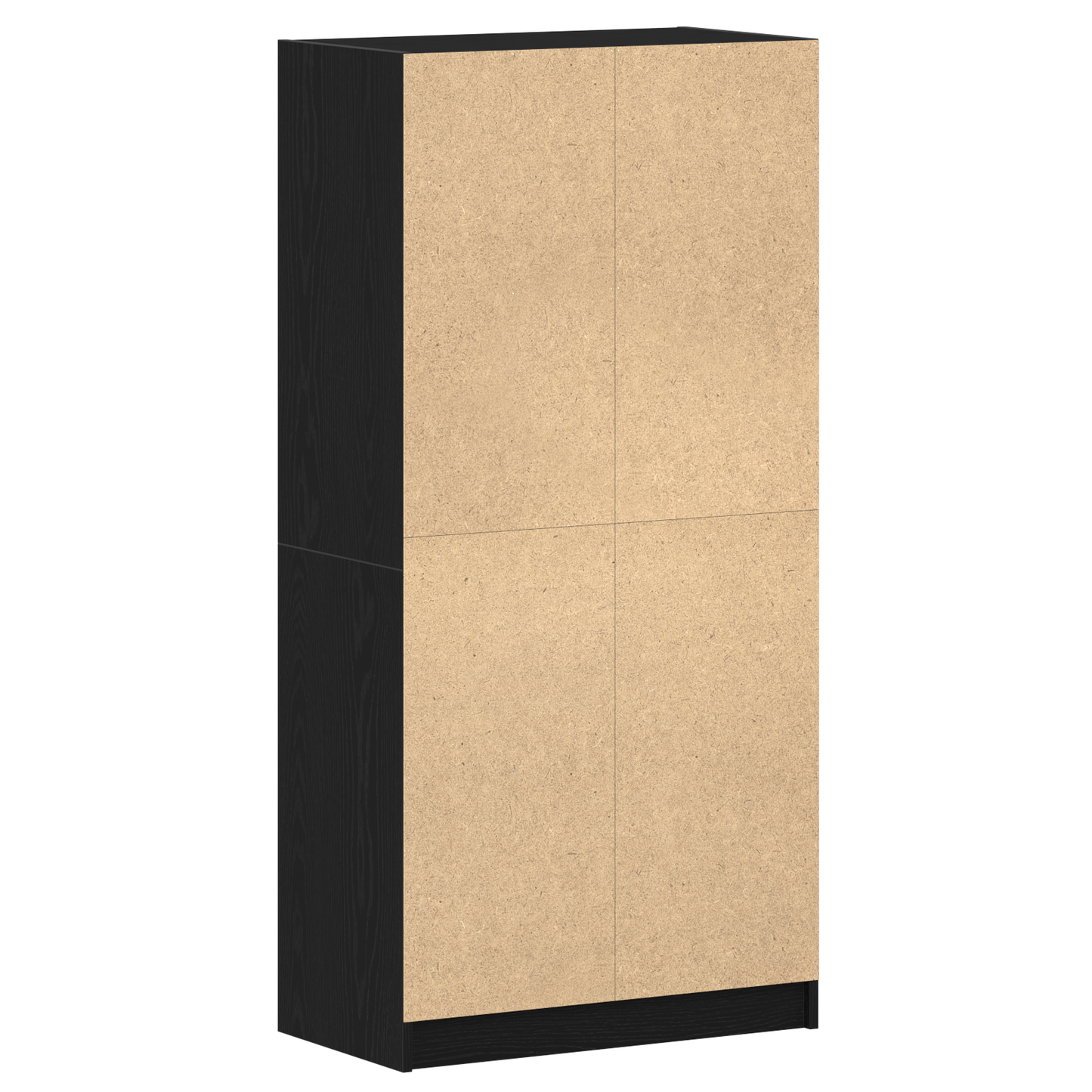 Skåp Svart Ek 68x37x142 cm