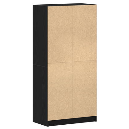 Skåp Svart Ek 68x37x142 cm