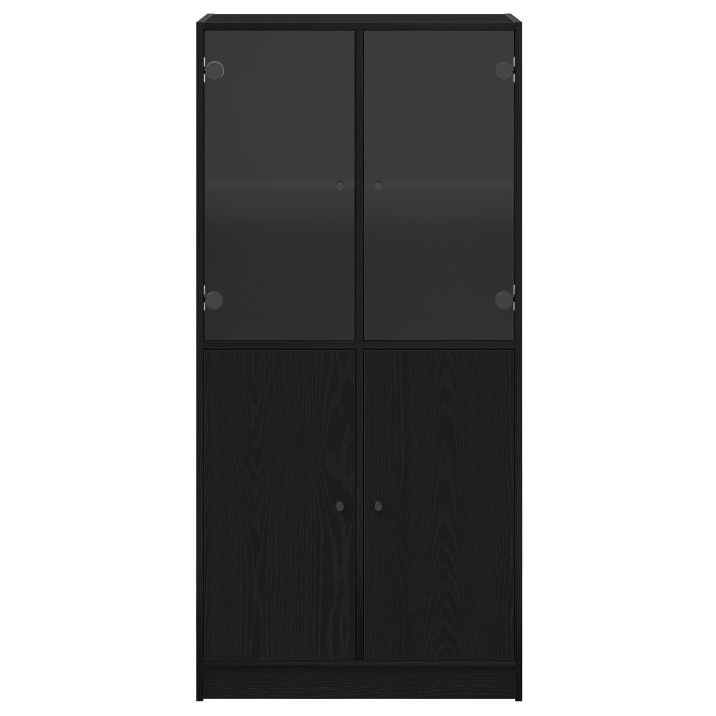 Skåp Svart Ek 68x37x142 cm