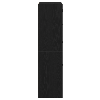 Skåp Svart Ek 68x37x142 cm