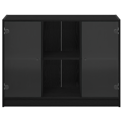 Skänk Svart Ek 102x37x75,5 cm