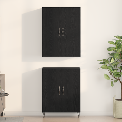 Skåp Svart Ek 69,5x34x180 cm