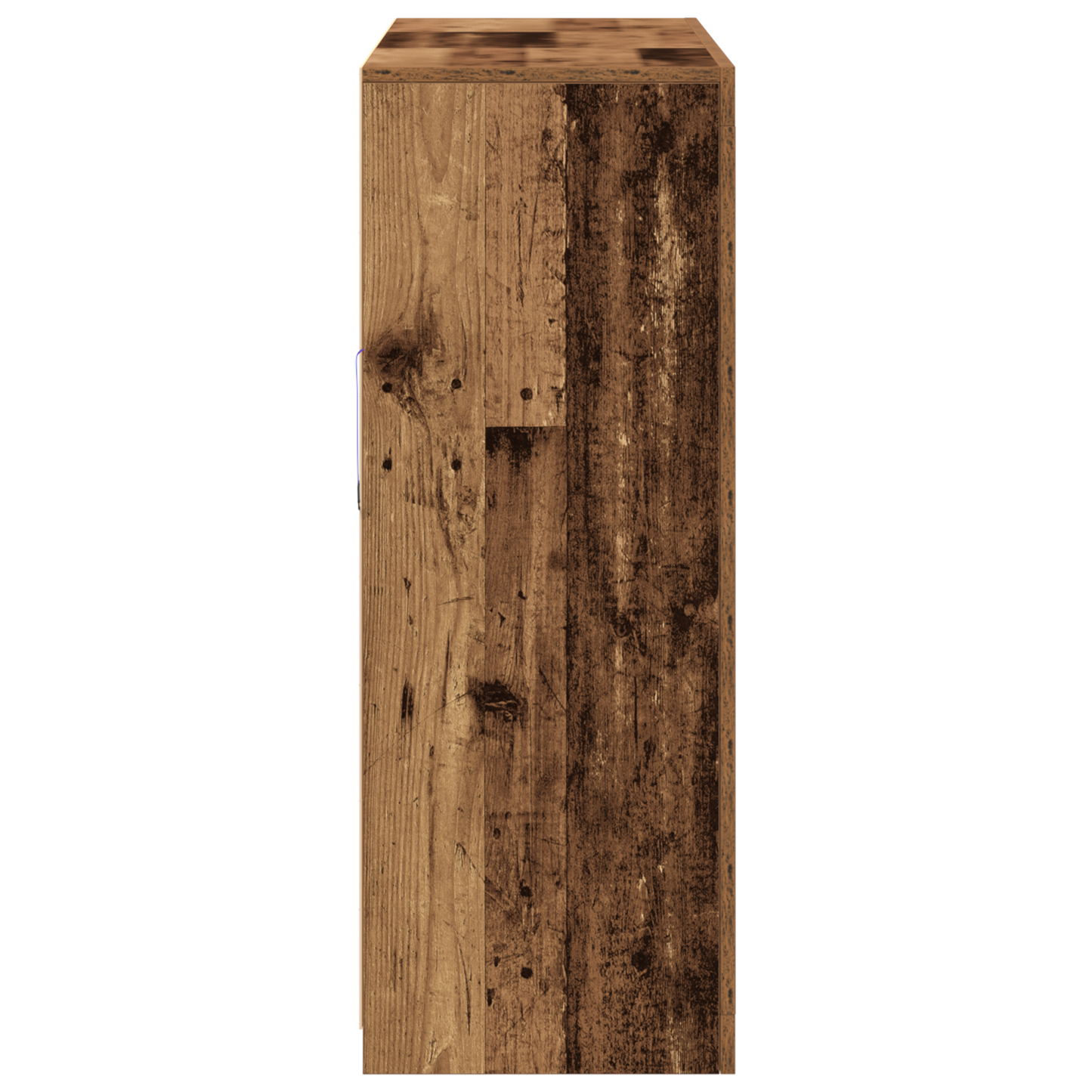 Skänk Åldrat Trä LED-lampor 163x37x100 cm