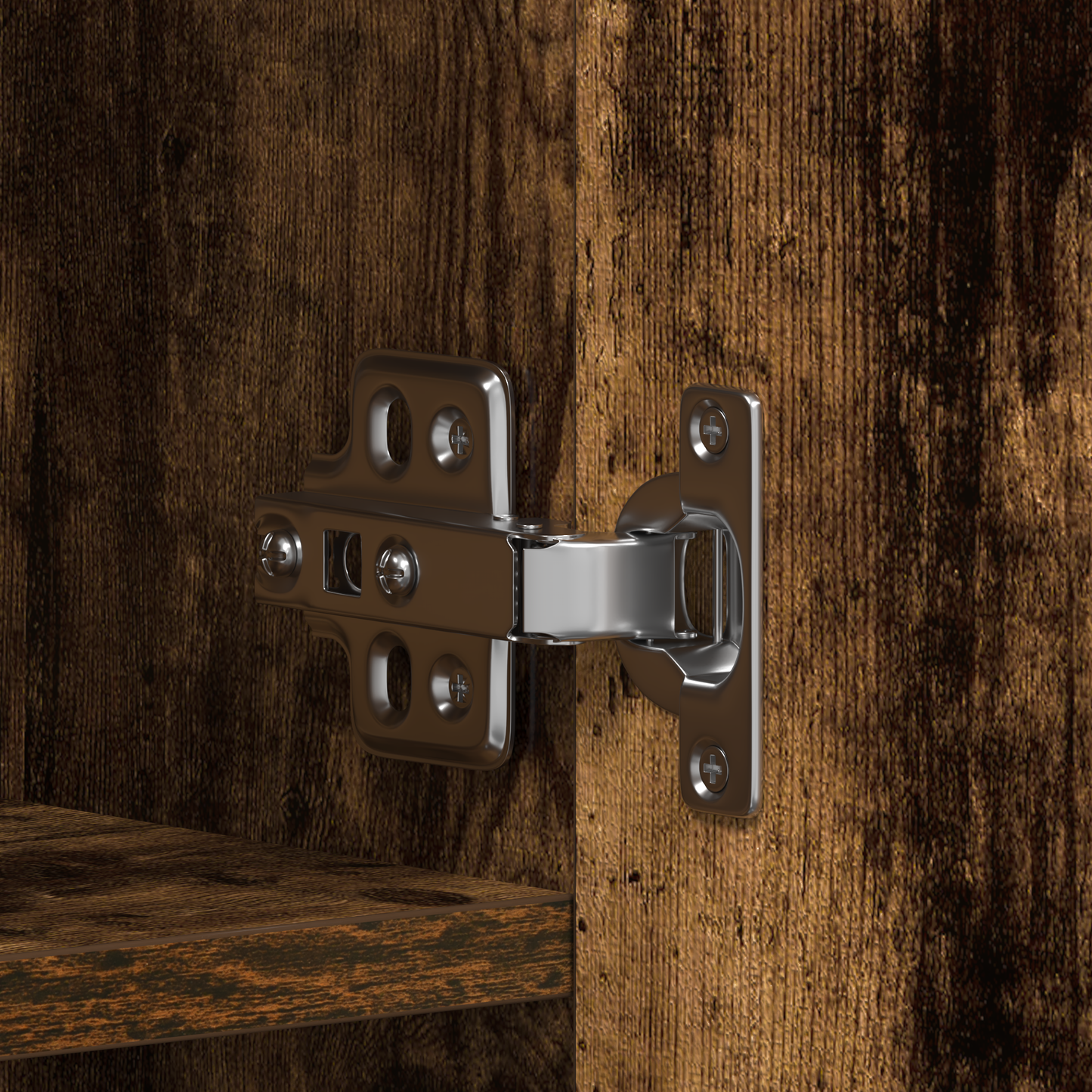 Skoställ Rökfärgad Ek Skoskåp 80x35,5x180 cm