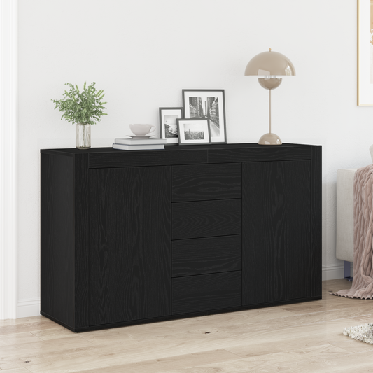 Skänk Svart Ek 120 x 36 x 69 cm Förvaring