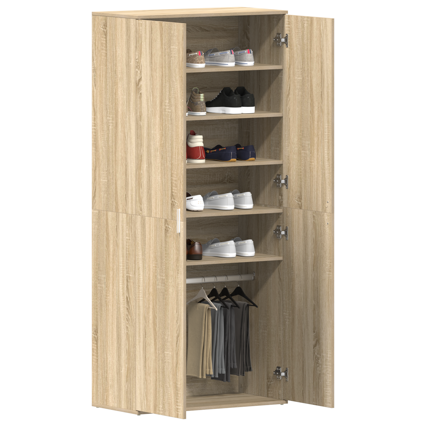 Skoställ Sonoma Ek 80x39x180 cm