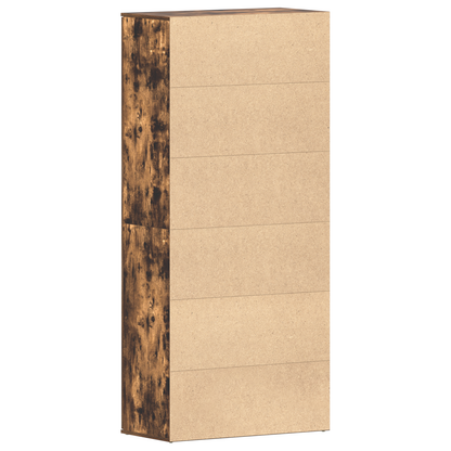 Skoställ Rökfärgad Ek 80x39x180 cm