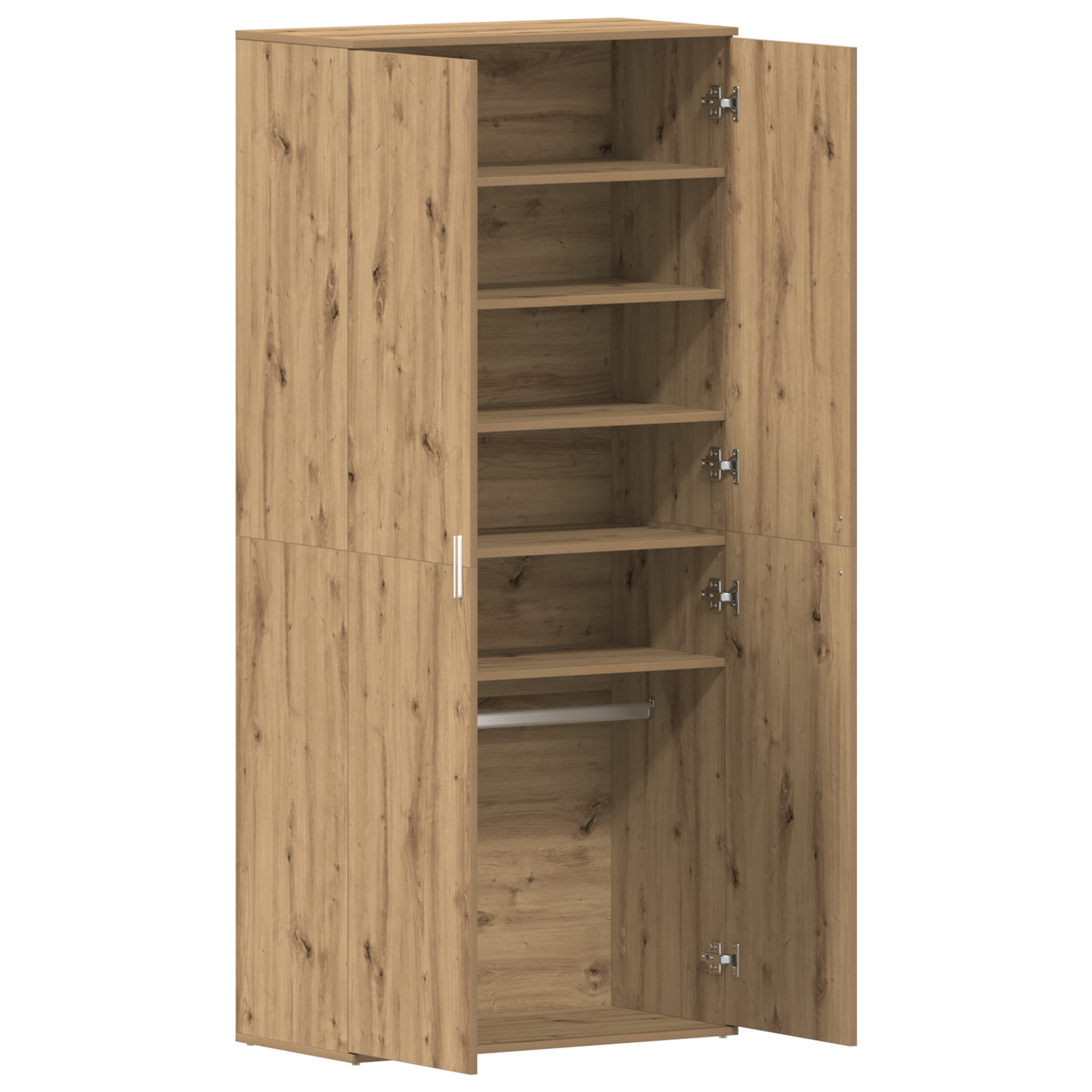 Skoställ Brun Ek 80x39x180 cm