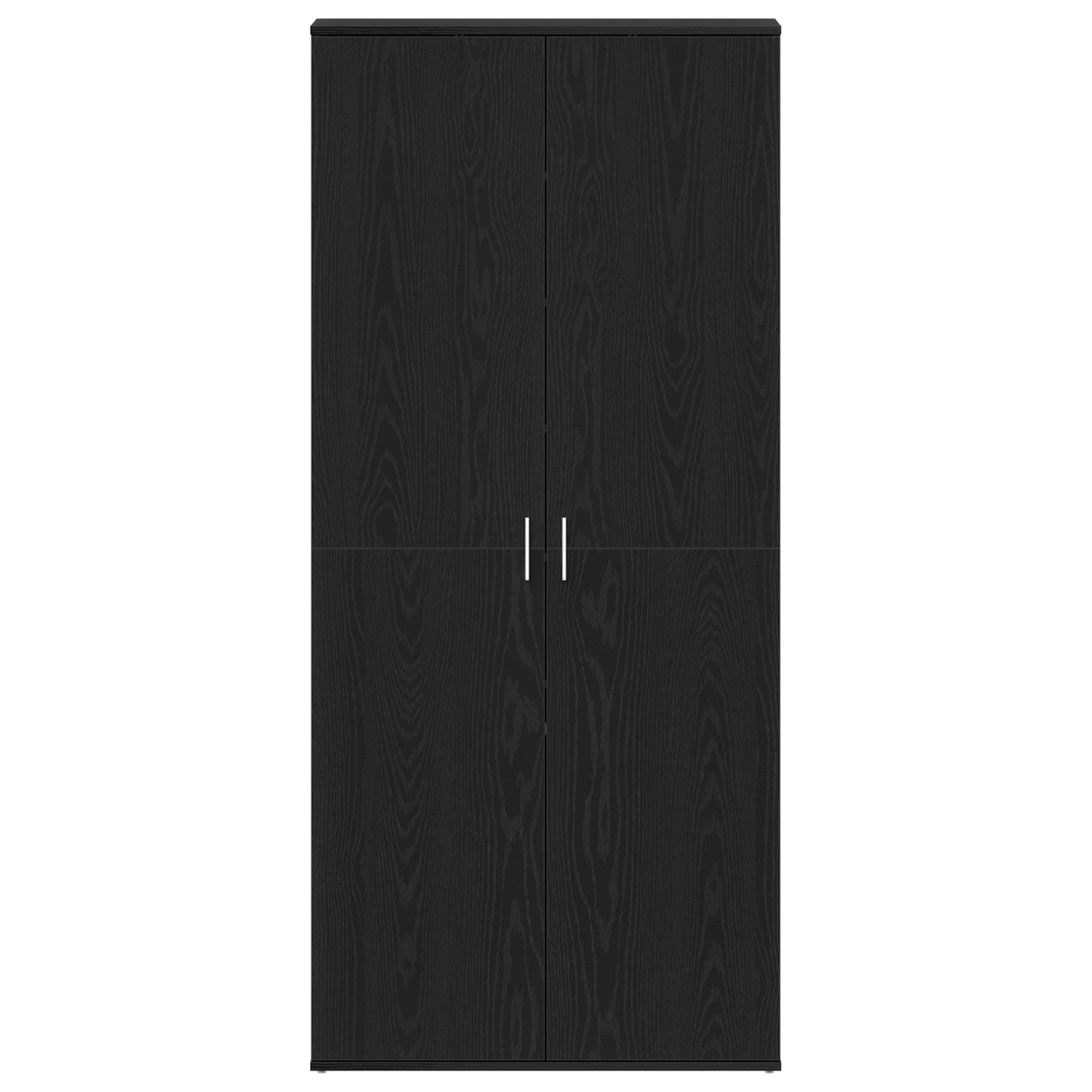 Skoställ Svart Ek Skoskåp 80x39x180 cm