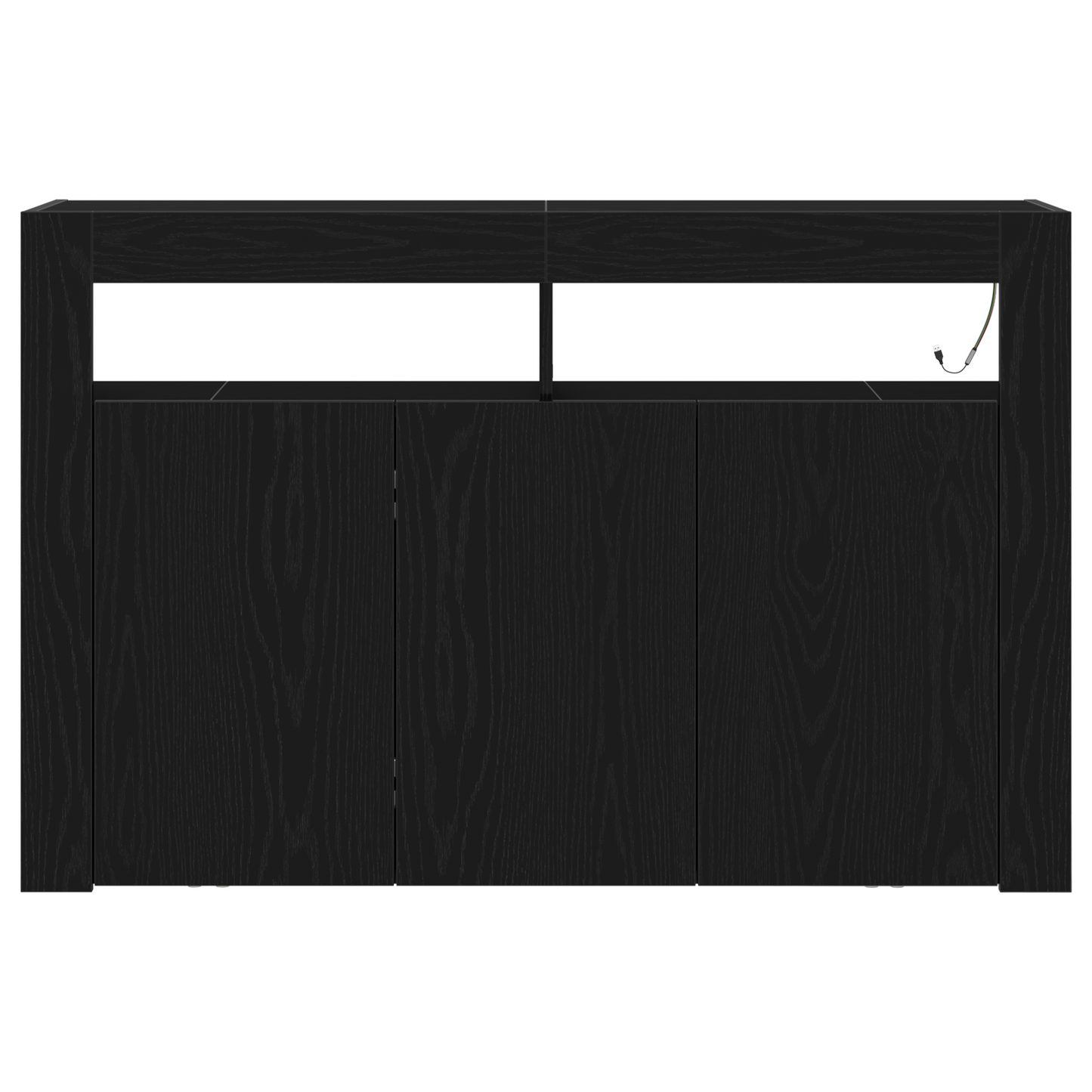 Skänk Svart Ek 116 x 30 x 75 cm