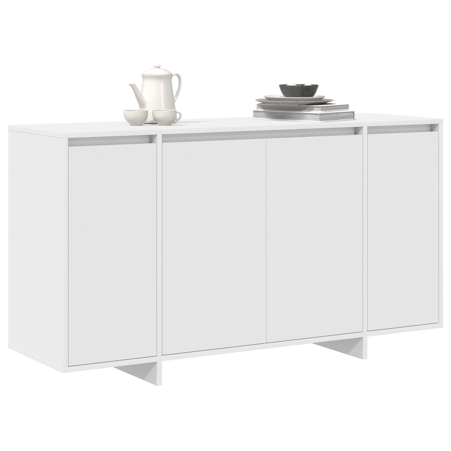 Skänk Vit Trä 135 x 41 x 75 cm Vit Skänk