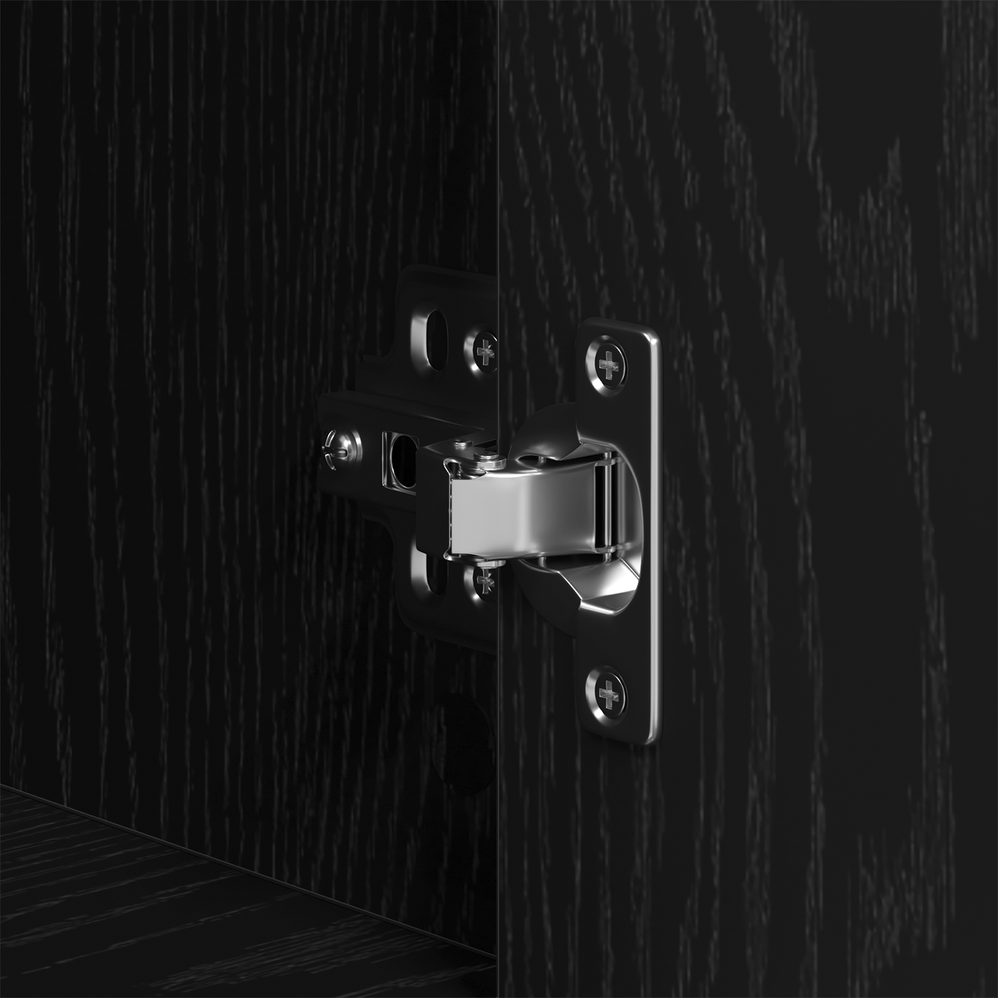 Skåp Svart Ek 80x33x150 cm