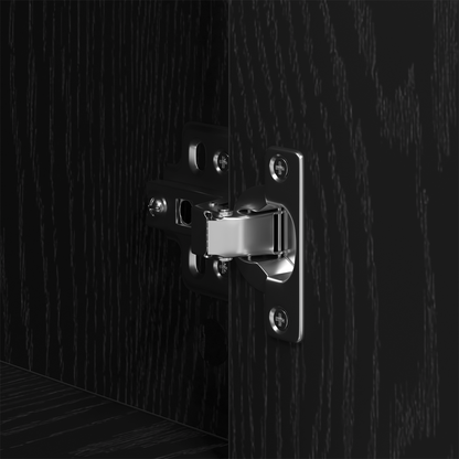 Skåp Svart Ek 80x33x150 cm